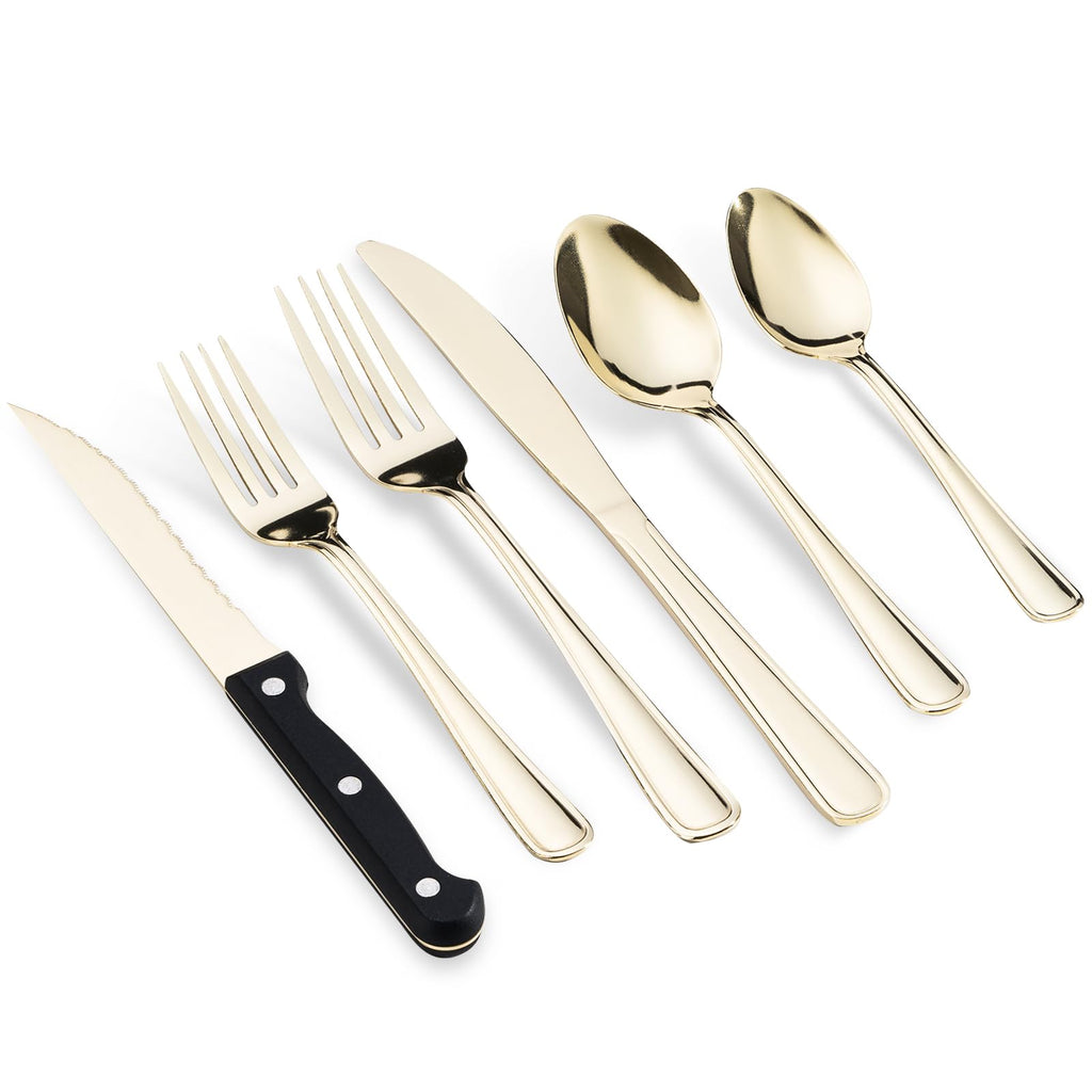 SELUKIYA Silverware Set – Elegant Gold Flatware for Everyday Dining & Special Occasions