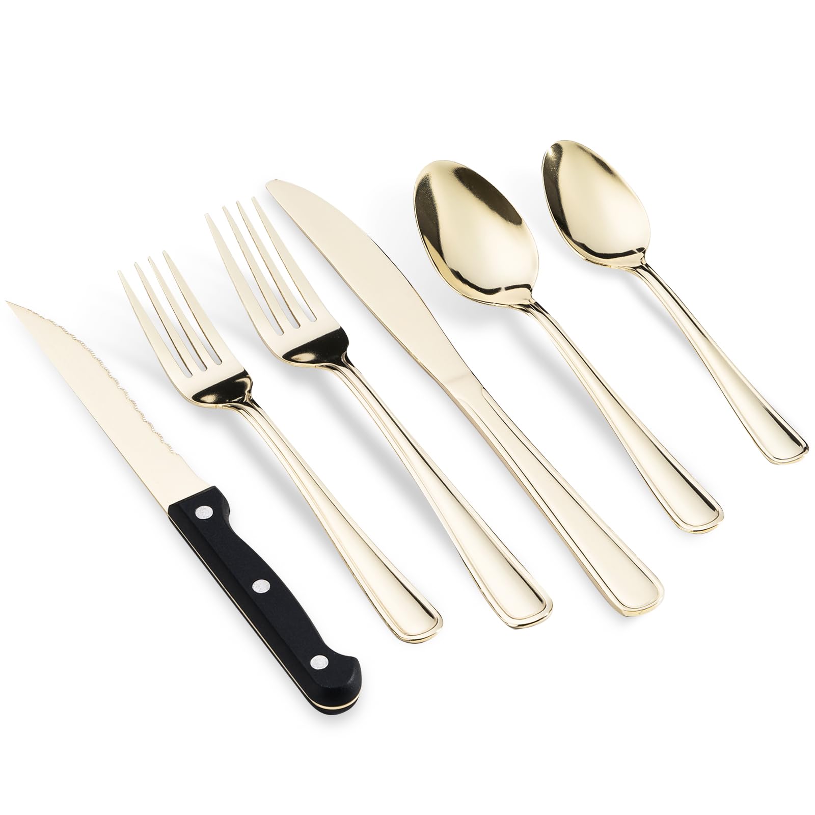 SELUKIYA Silverware Set – Elegant Gold Flatware for Everyday Dining & Special Occasions