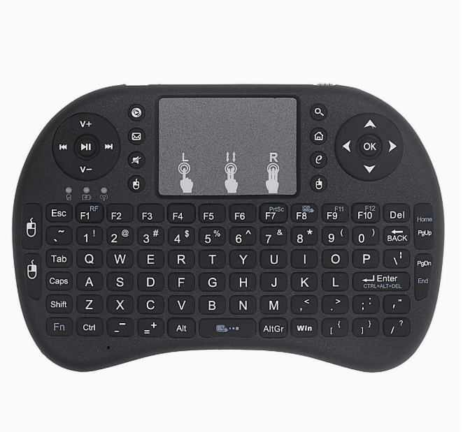 Smart TV Box mit kabelloser Mini-Tastatur